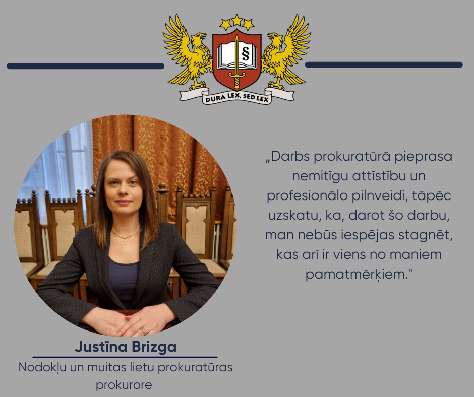 Attēls: Prokurora portrets – Nodokļu un muitas lietu prokuratūras prokurore Justīna Brizga