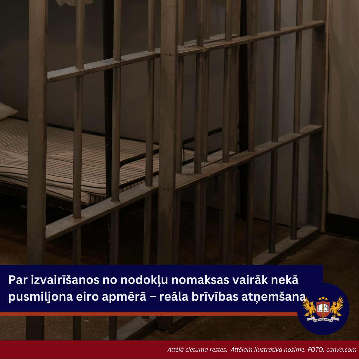 Par izvairīšanos no nodokļu nomaksas vairāk nekā pusmiljona eiro apmērā – reāla brīvības atņemšana
