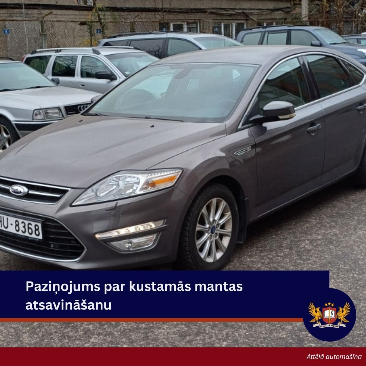 Paziņojums par kustamās mantas atsavināšanu