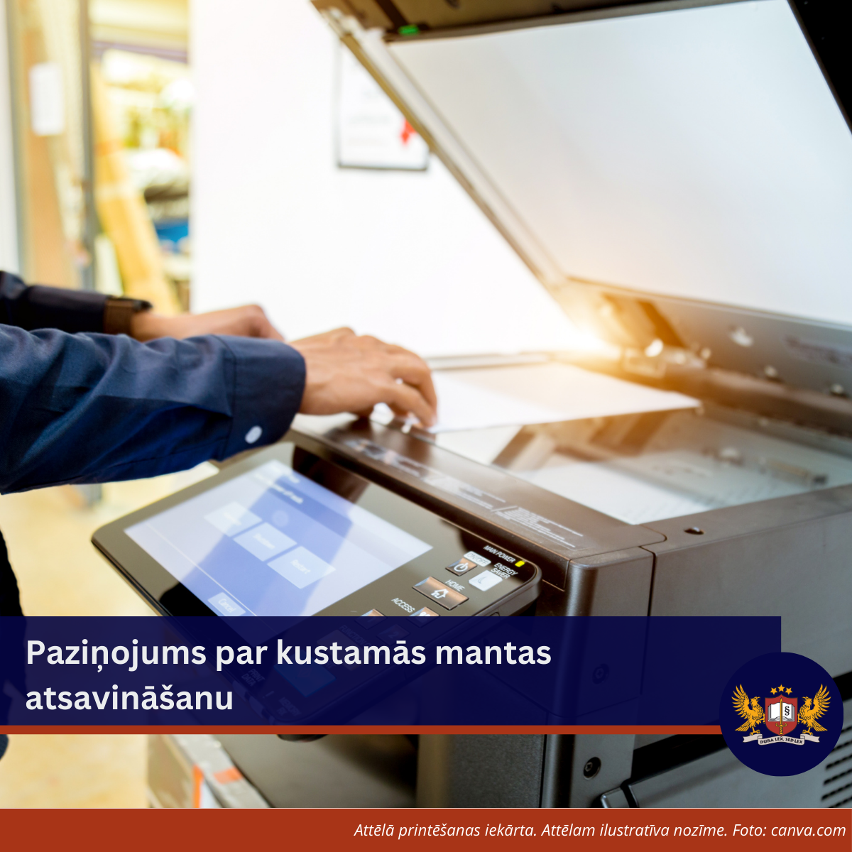 Paziņojums par kustamās mantas atsavināšanu