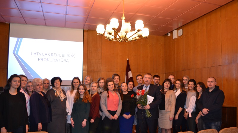 Latvijas Universitātes un Juridiskās koledžas juridiskās fakultātes studentu tikšanās ar ģenerālprokuroru Ēriku Kalnmeieru 2017.gada 23.februārī