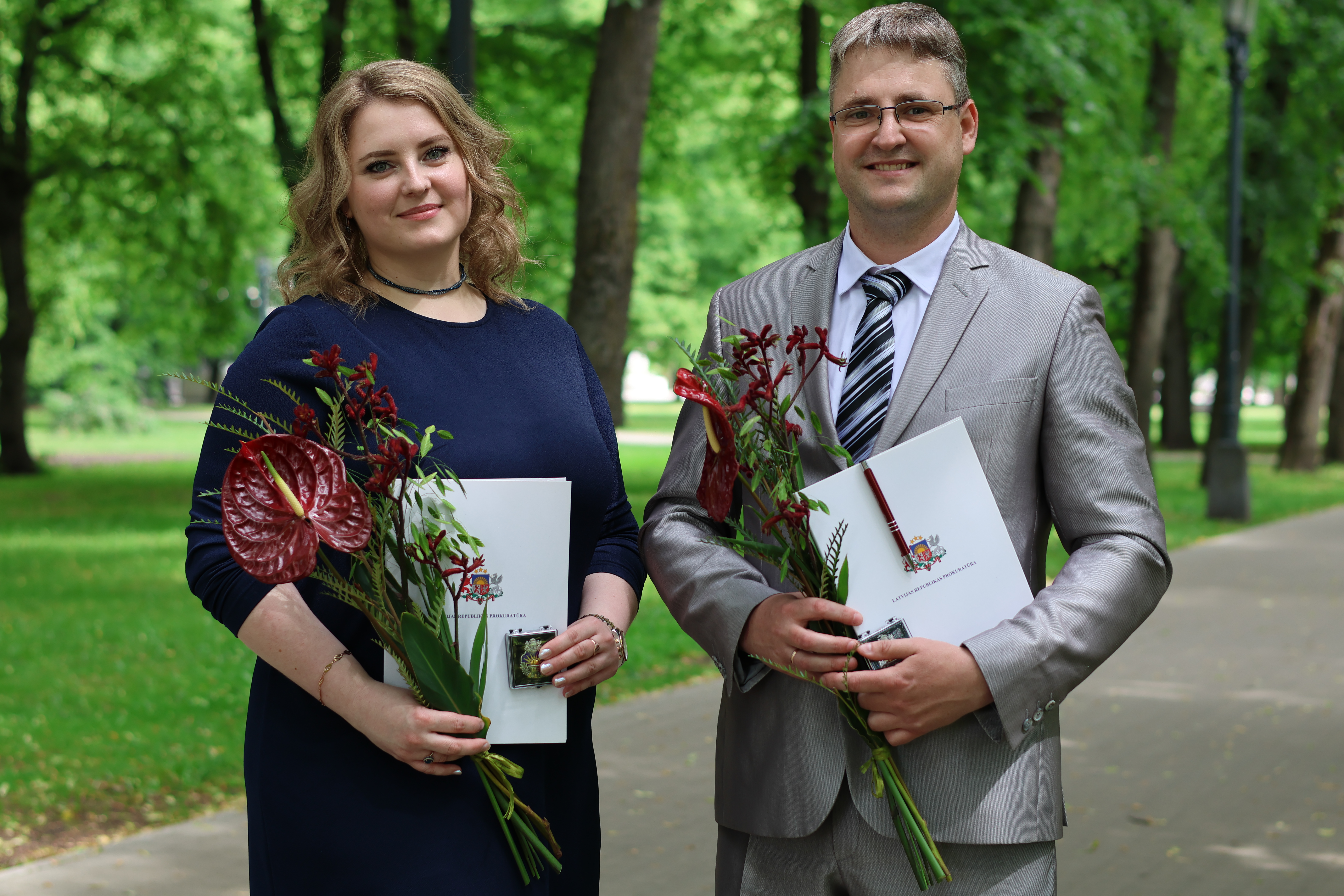 Ģenerālprokurors pieņem Jeļenas Fedotovas un Kaspara Sarkana prokurora zvērestu