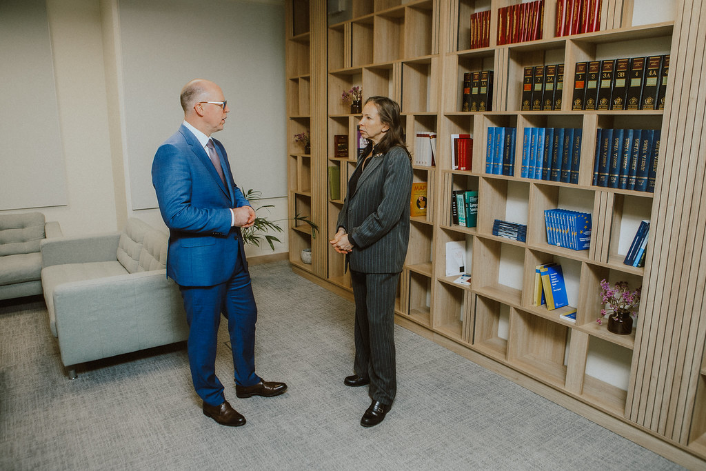 Ģenerālprokurors Armīns Meisters tiekas ar Tieslietu akadēmijas direktori Lailu Jurcēnu