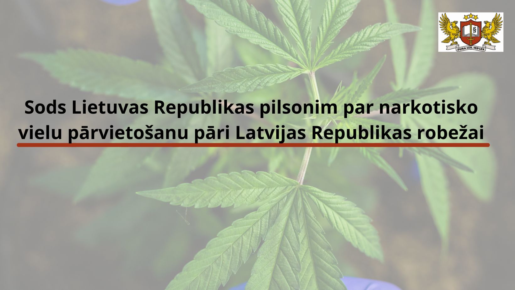 Attēls: Prokurore  ar priekšrakstu par sodu piemēro naudas sodu Lietuvas Republikas pilsonim par narkotisko vielu pārvietošanu pāri Latvijas Republikas robežai