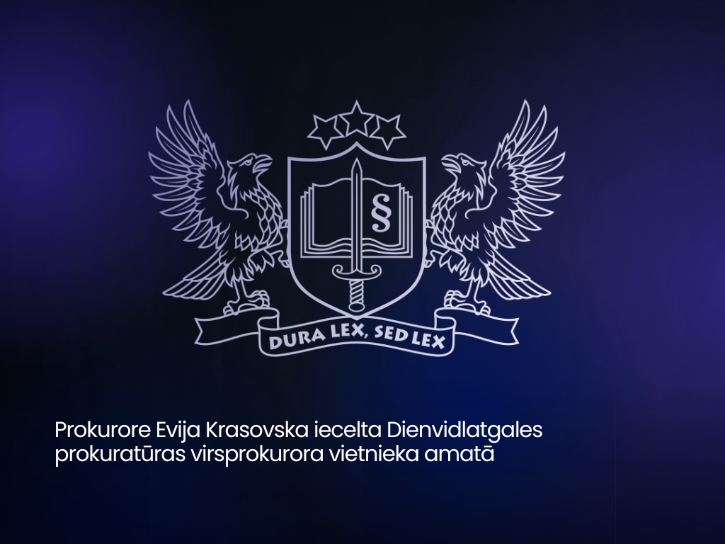 Prokurore Evija Krasovska iecelta Dienvidlatgales prokuratūras virsprokurora vietnieka amatā