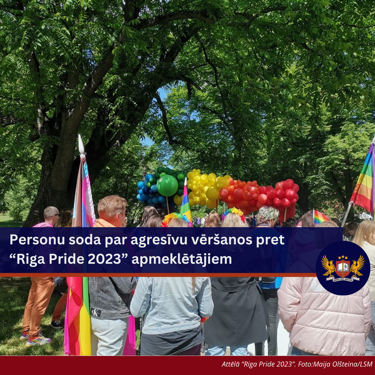 Attēls: Personu soda par agresīvu vēršanos pret “Riga Pride 2023” apmeklētājiem