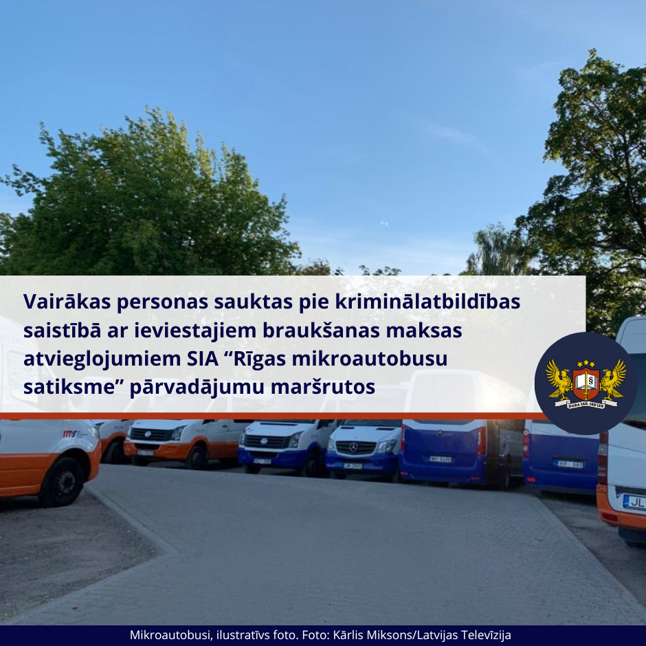 Attēls: Vairākas personas sauktas pie kriminālatbildības saistībā ar ieviestajiem braukšanas maksas atvieglojumiem SIA “Rīgas mikroautobusu satiksme” pārvadājumu maršrutos