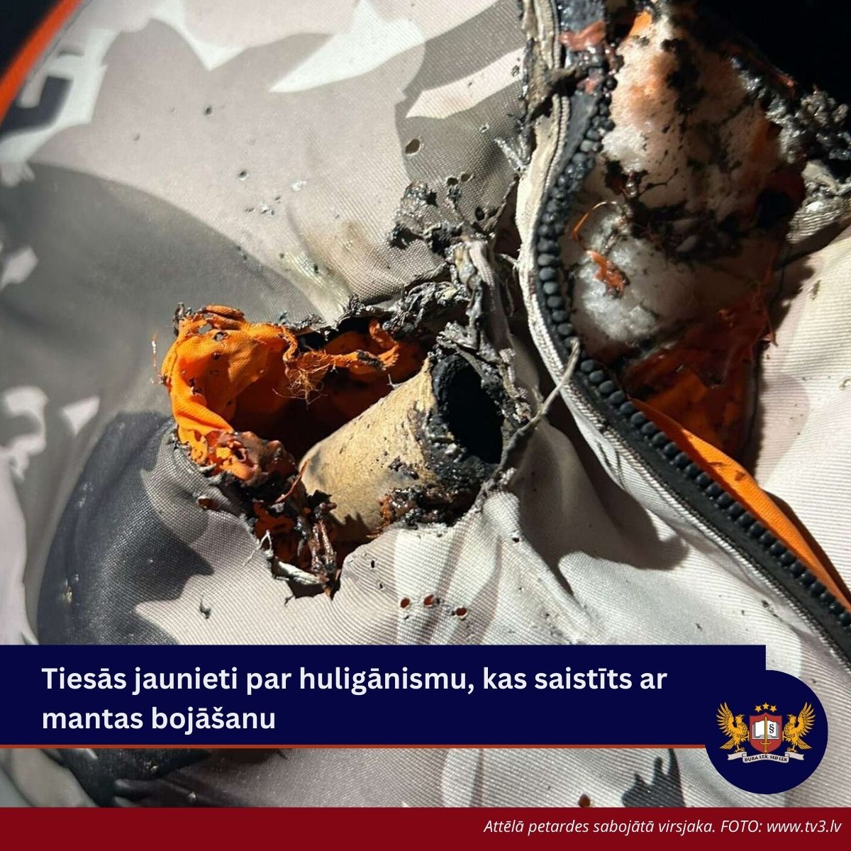 Tiesās jaunieti par huligānismu, kas saistīts ar mantas bojāšanu 